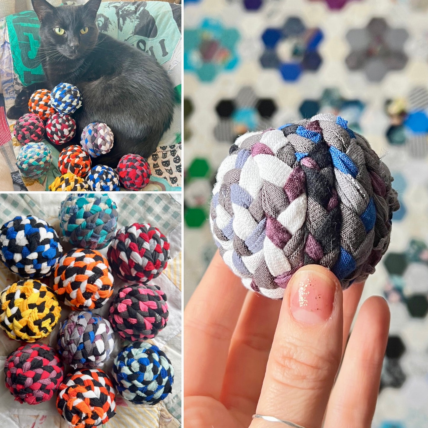 Pet Toys - Braided Dog Tug Rope or Braided Ball Cat Toy