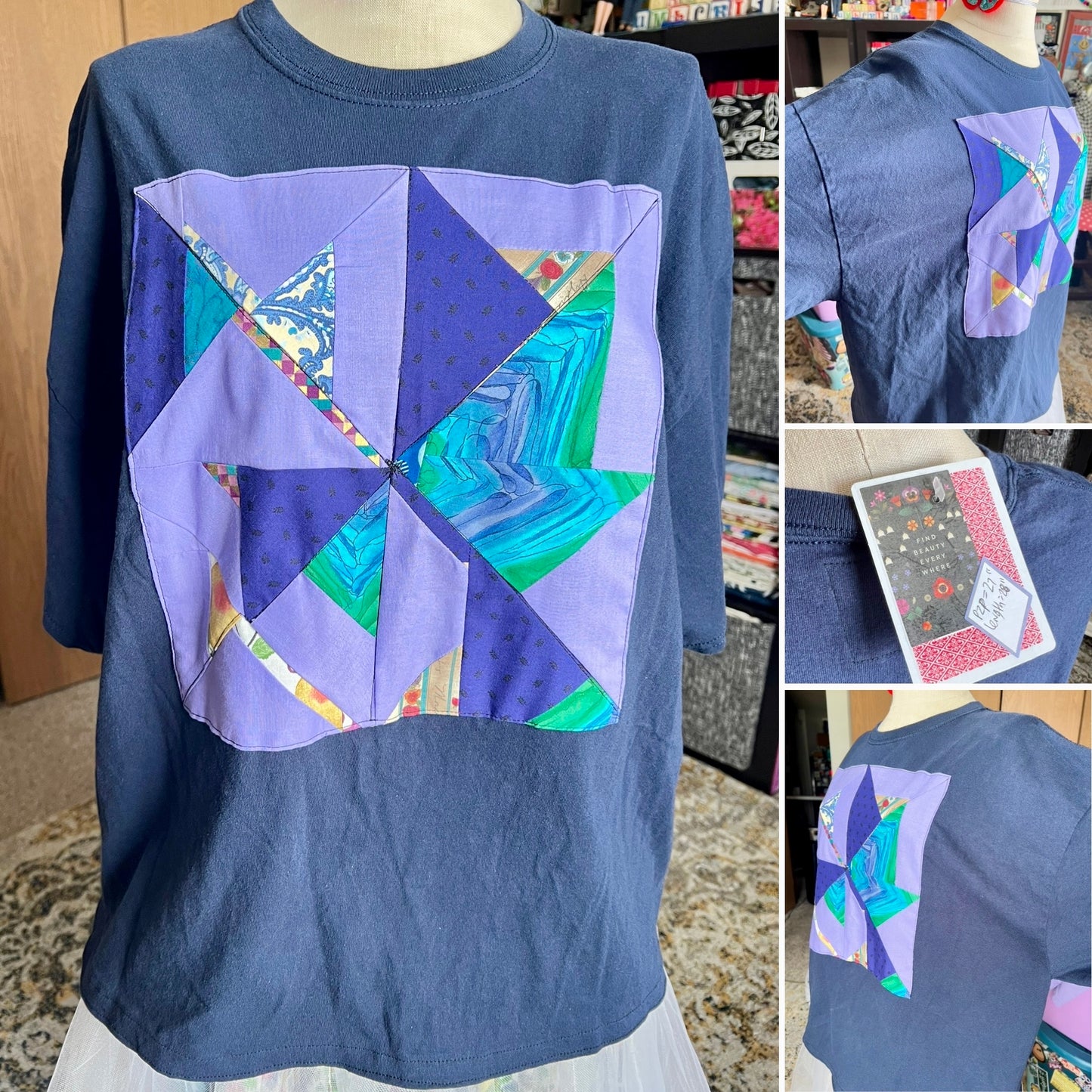 A Quilty Tee Shirt - Thrifted Upcycled Tshirts