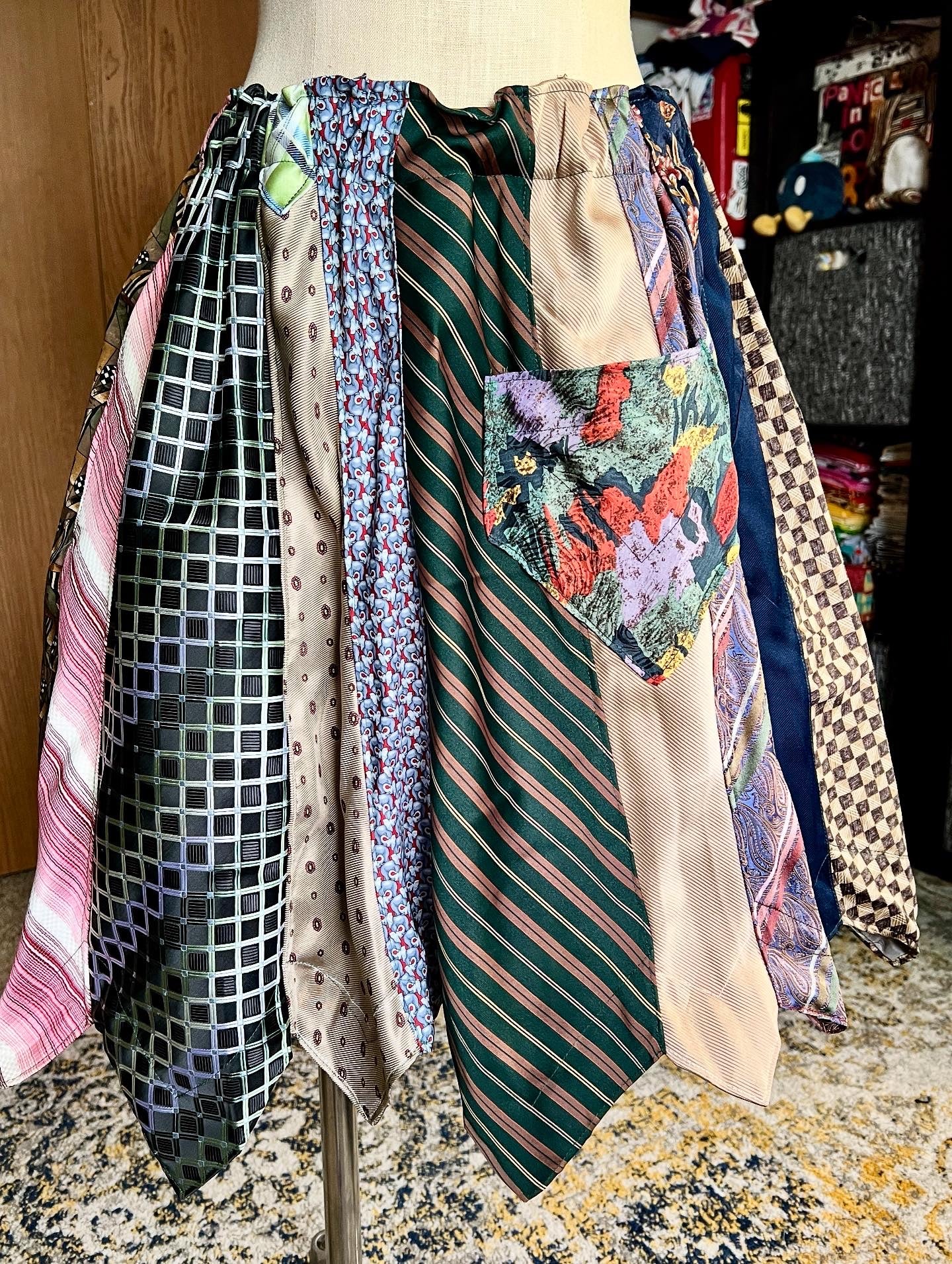Patchwork or Neckties Skirt Collection - Sustainable Skirt with Pockets!