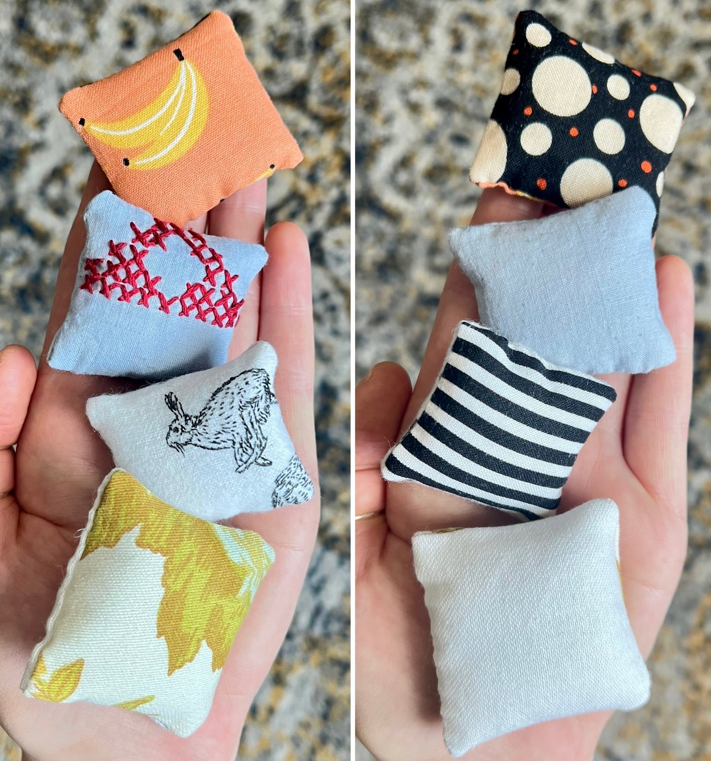 Doll Pillows D - One of a Kind Sold Individually - 1:12 Scale