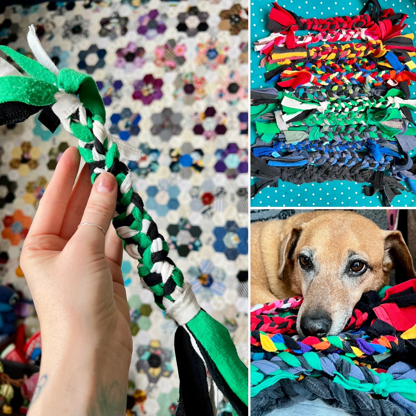 Pet Toys - Braided Dog Tug Rope or Braided Ball Cat Toy