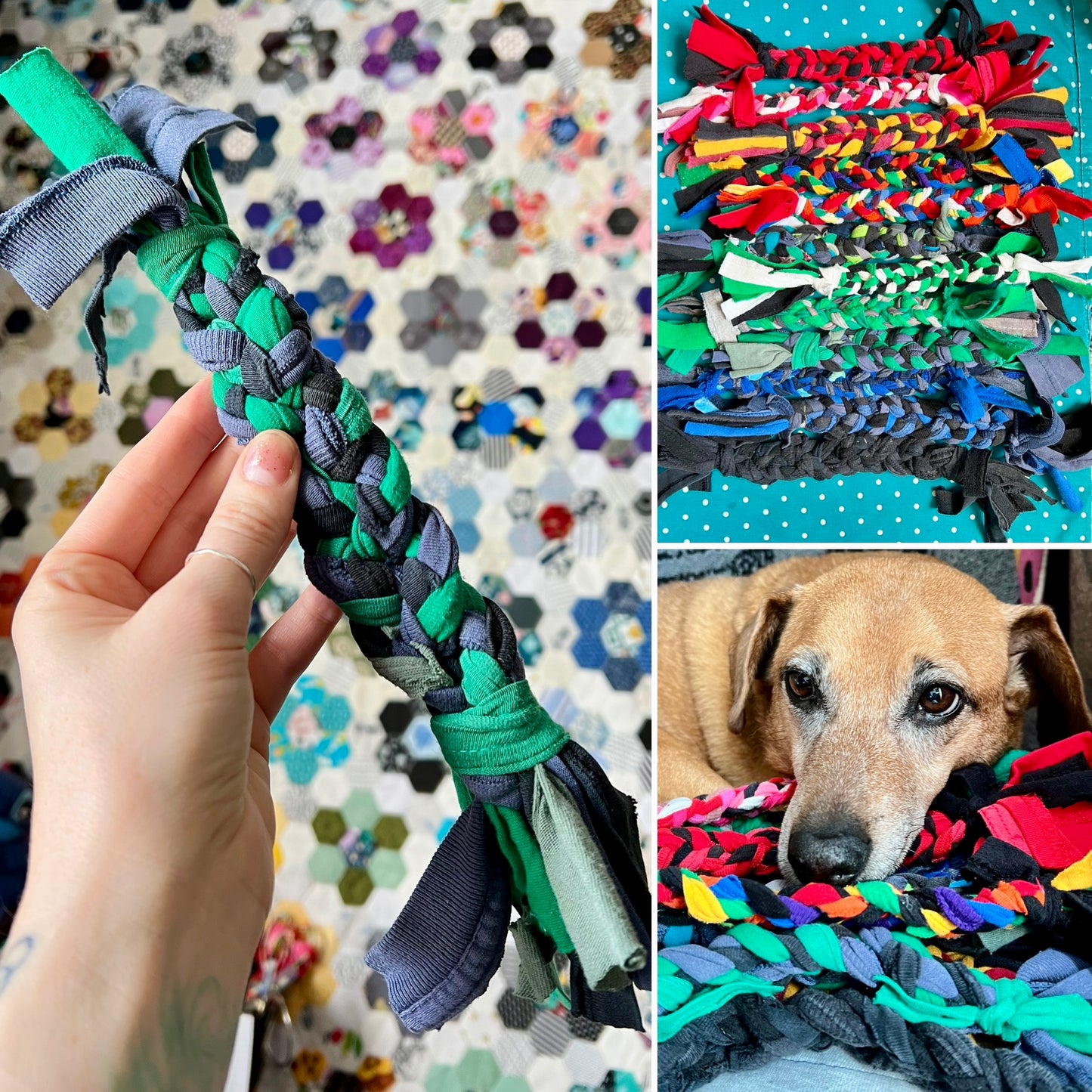 Pet Toys - Braided Dog Tug Rope or Braided Ball Cat Toy