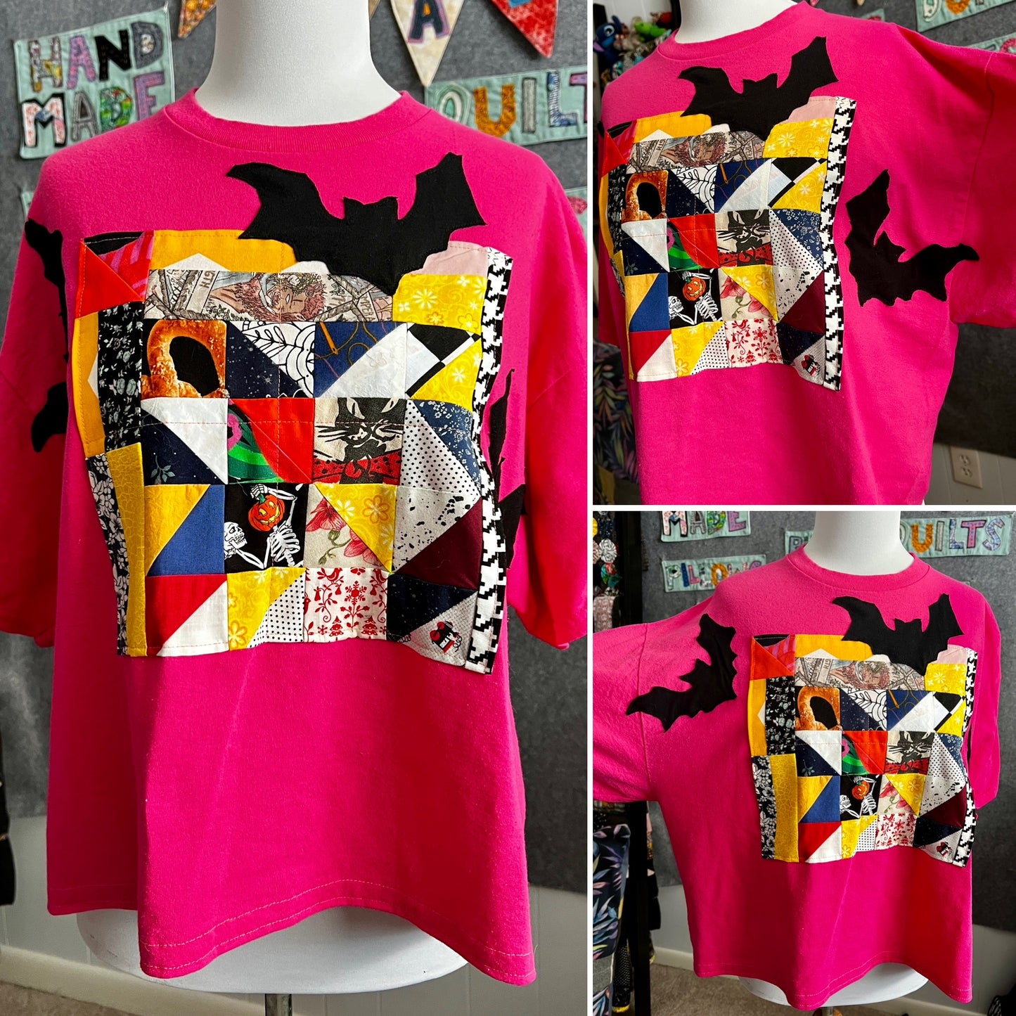 A Quilty Tee Shirt - Thrifted Upcycled Tshirts