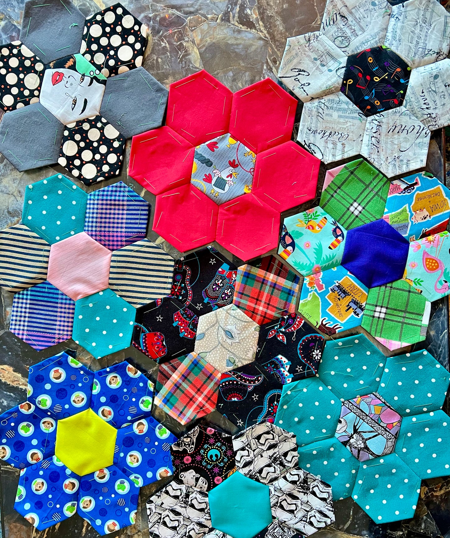 Panic Punk Patch - Scrappy, Ice Cream Cones or Hexie Flowers