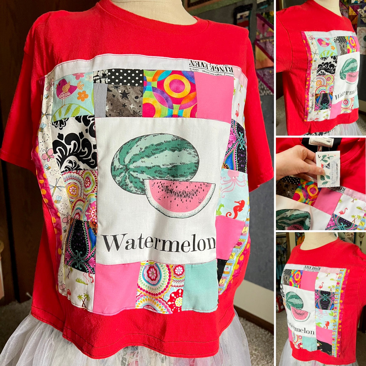 A Quilty Tee Shirt - Thrifted Upcycled Tshirts
