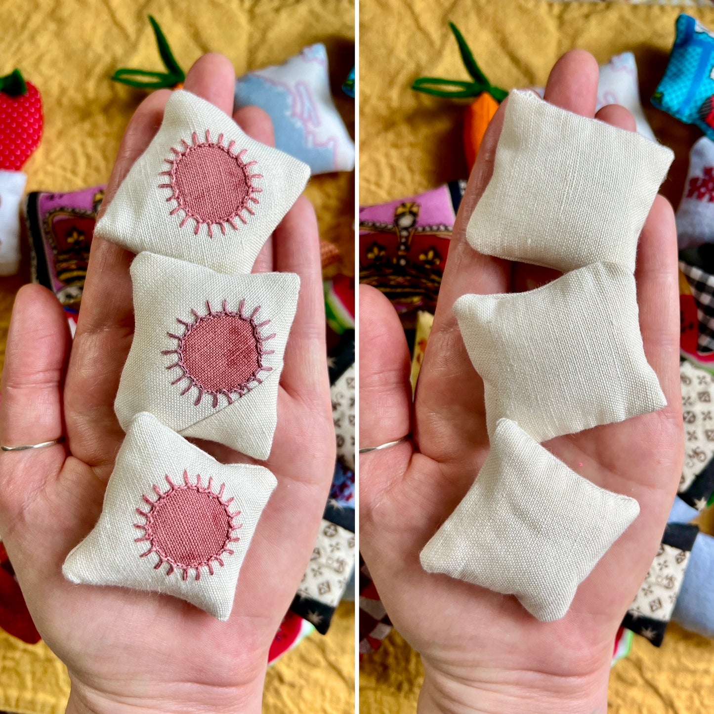 Doll Pillows - Miniature Throw Pillows - 1:12 Scale or 1:6 Scale - Sold Individually