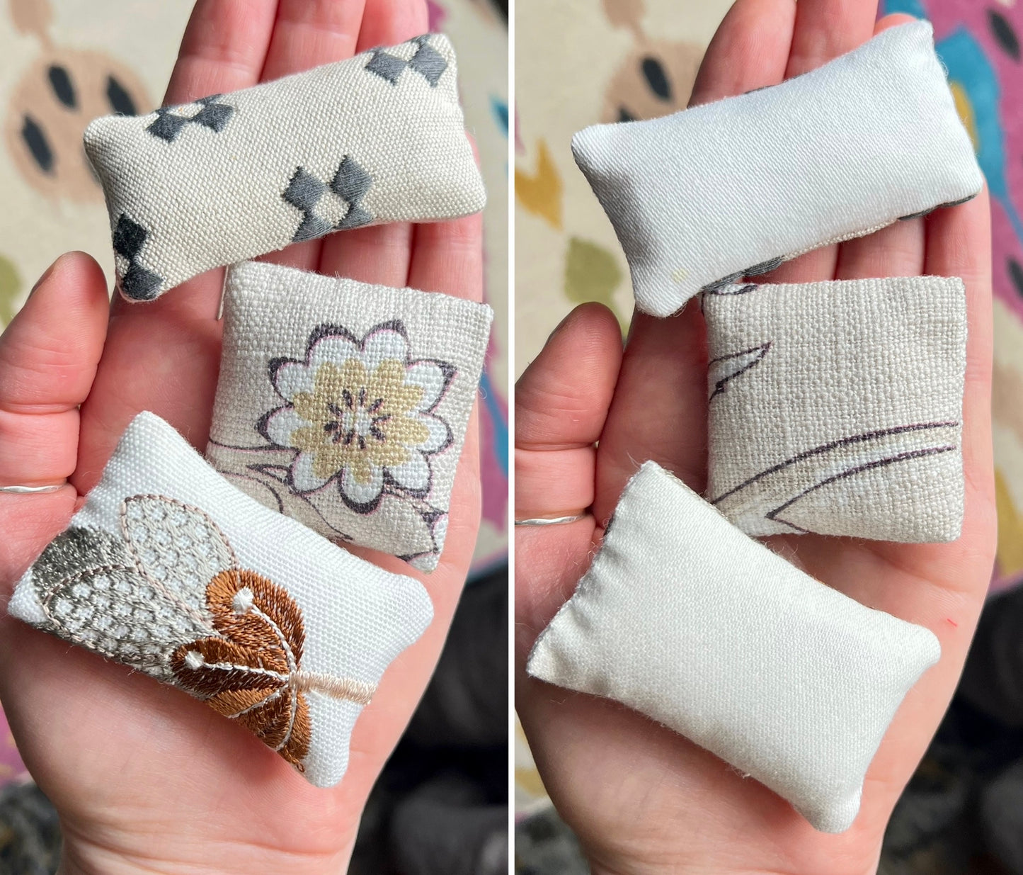 Doll Pillows D - One of a Kind Sold Individually - 1:12 Scale