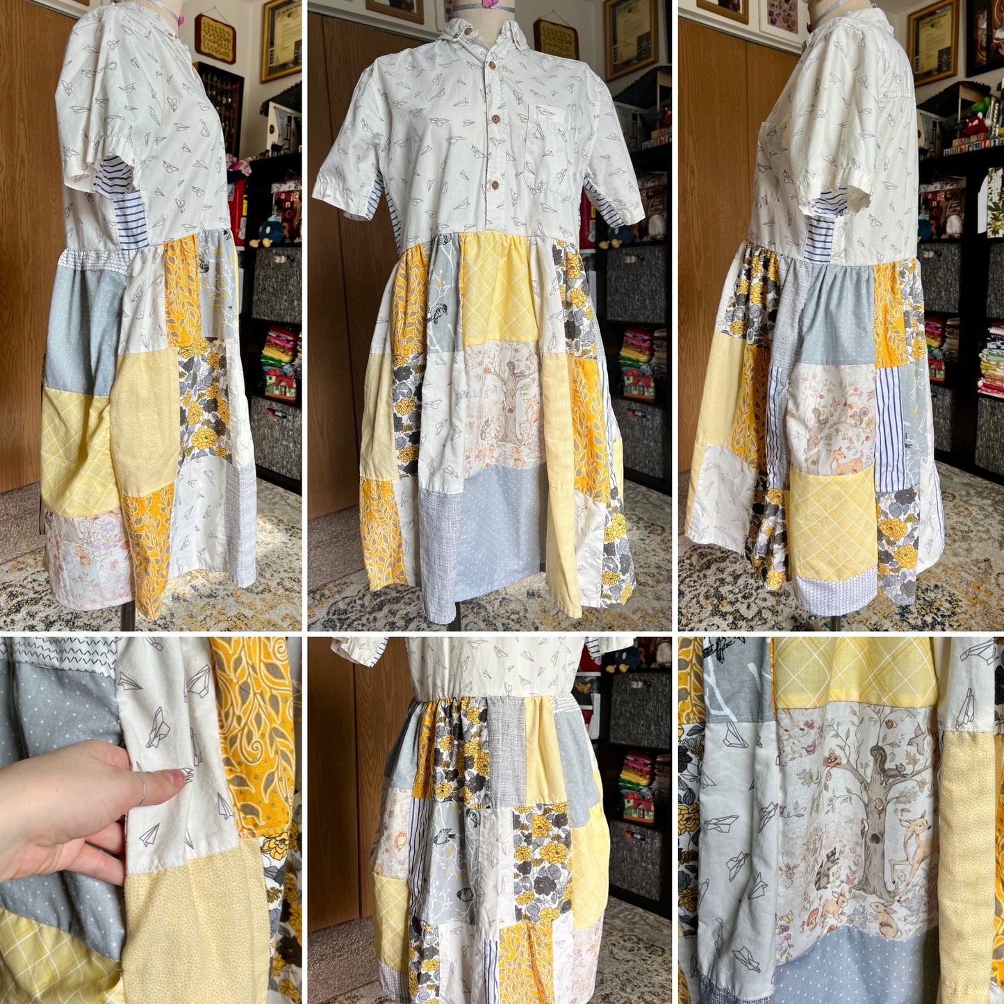 Patchwork or Neckties Dress Collection - Sustainable Dress with Pockets!