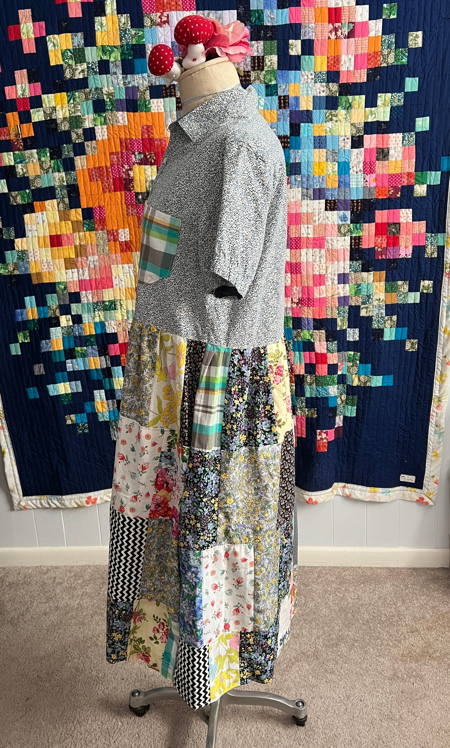 Patchwork Dress Collection - Cute Sustainable Dress with Pockets!