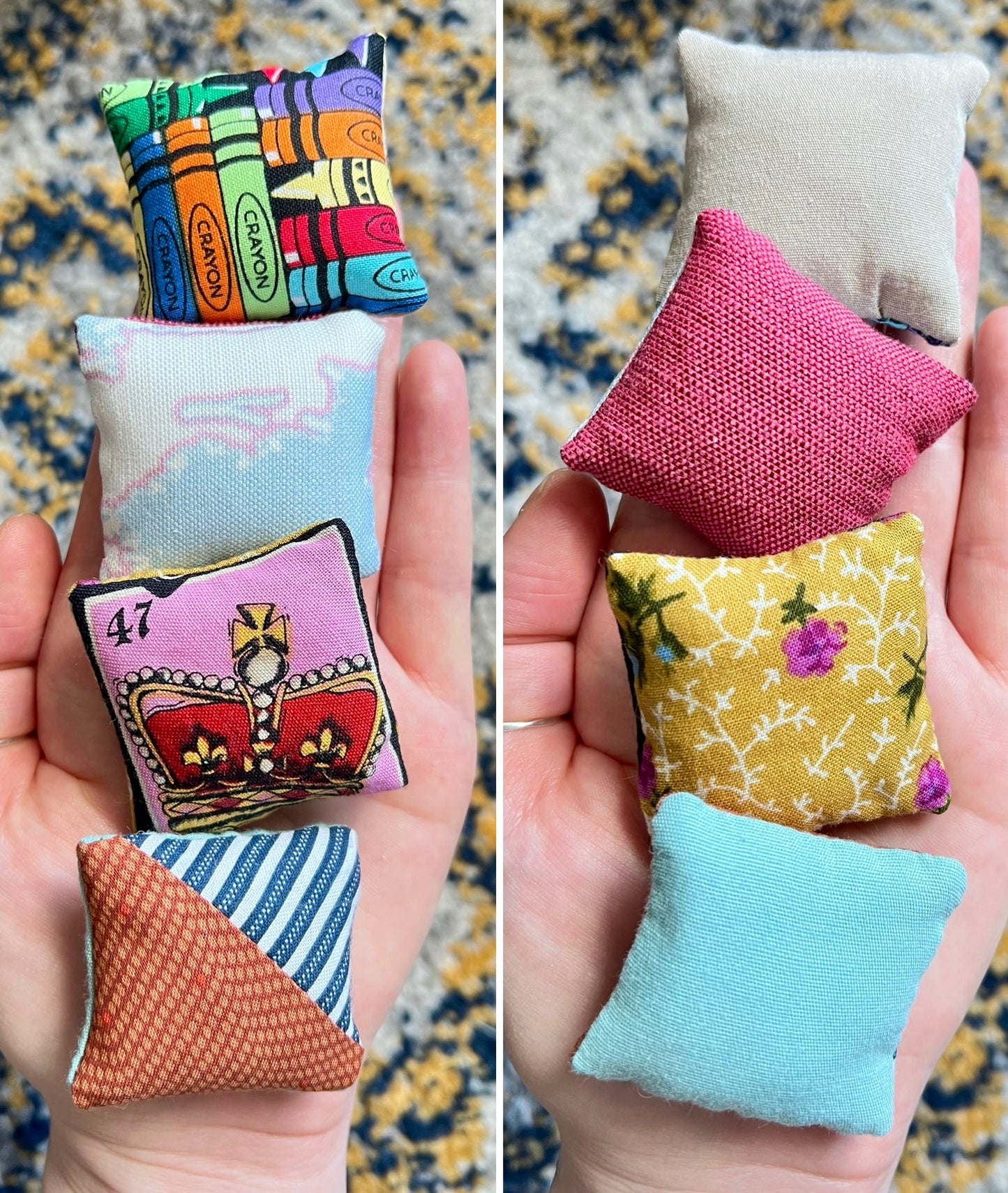 Doll Pillows D - One of a Kind Sold Individually - 1:12 Scale