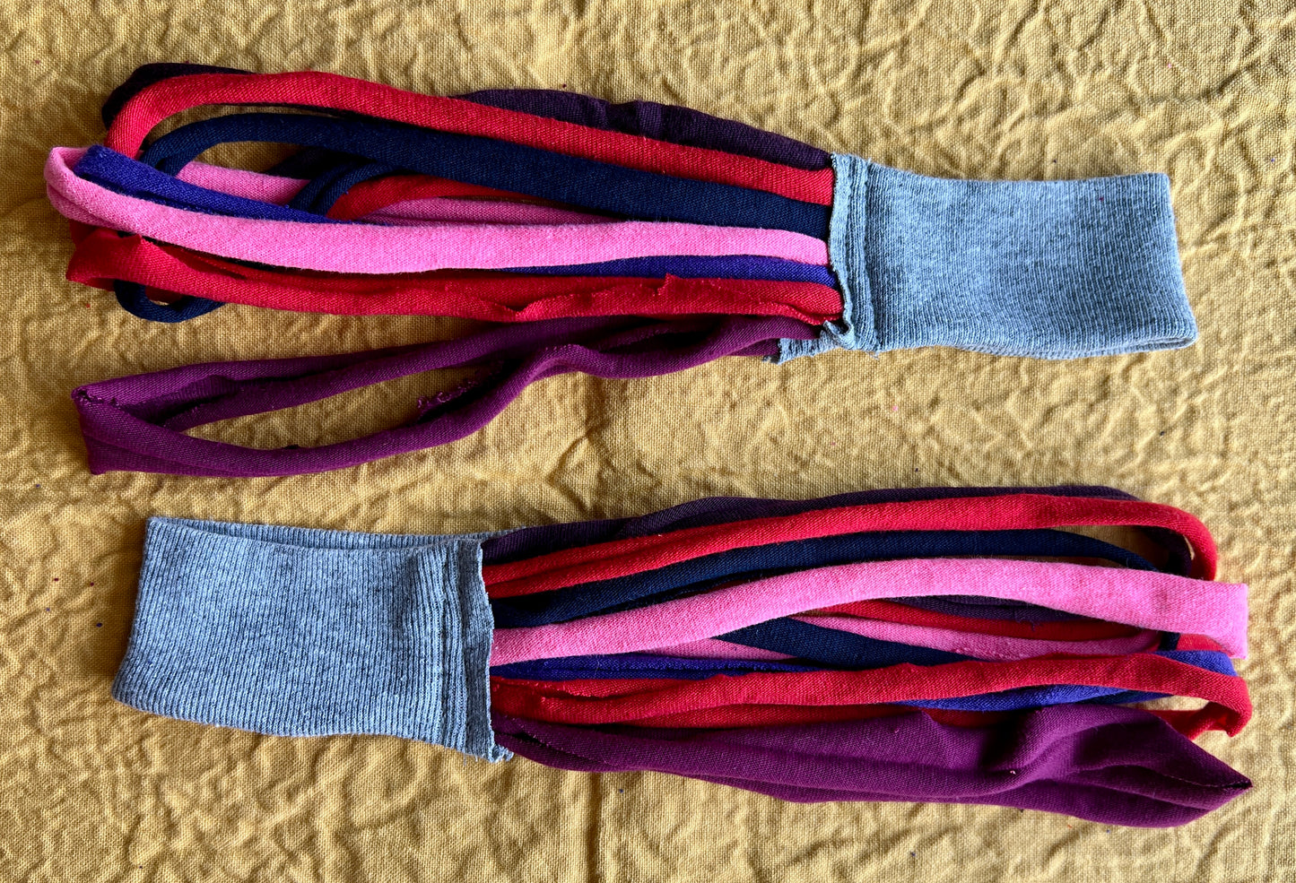 Handmade Accessories - Upcycled Necktie Wristband - Tshirt Strips Headband