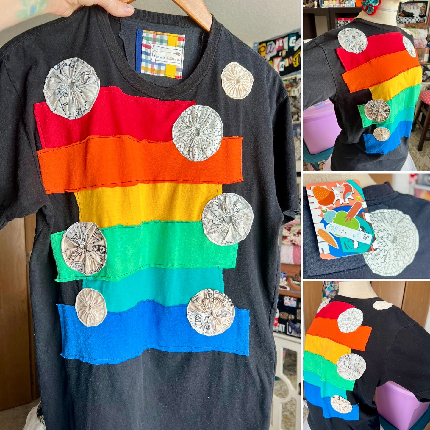 Ransom Note Tee Shirt or Tank Top - Ice Creams, Hexie Flowers,  Fringe or Bats