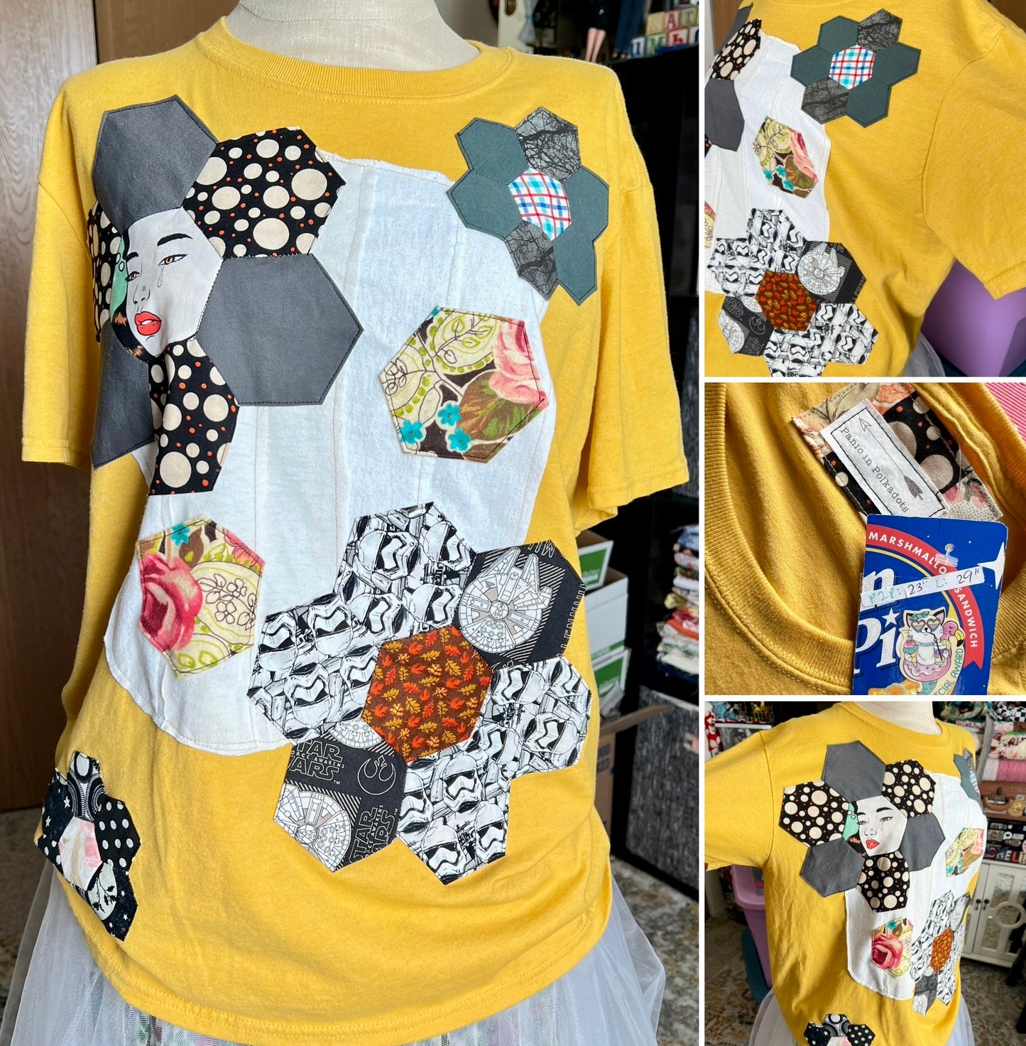 A Quilty Tee Shirt - Thrifted Upcycled Tshirts