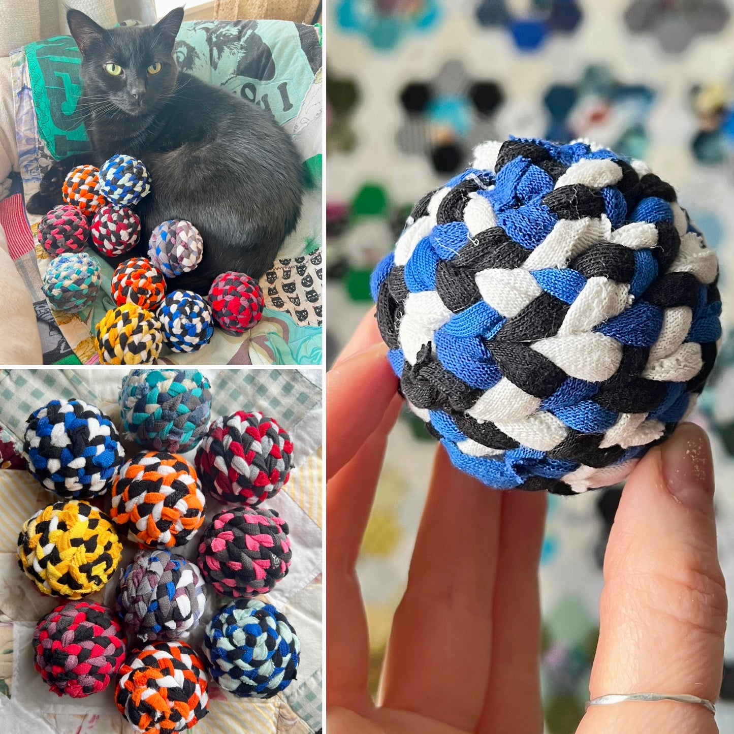 Pet Toys - Braided Dog Tug Rope or Braided Ball Cat Toy