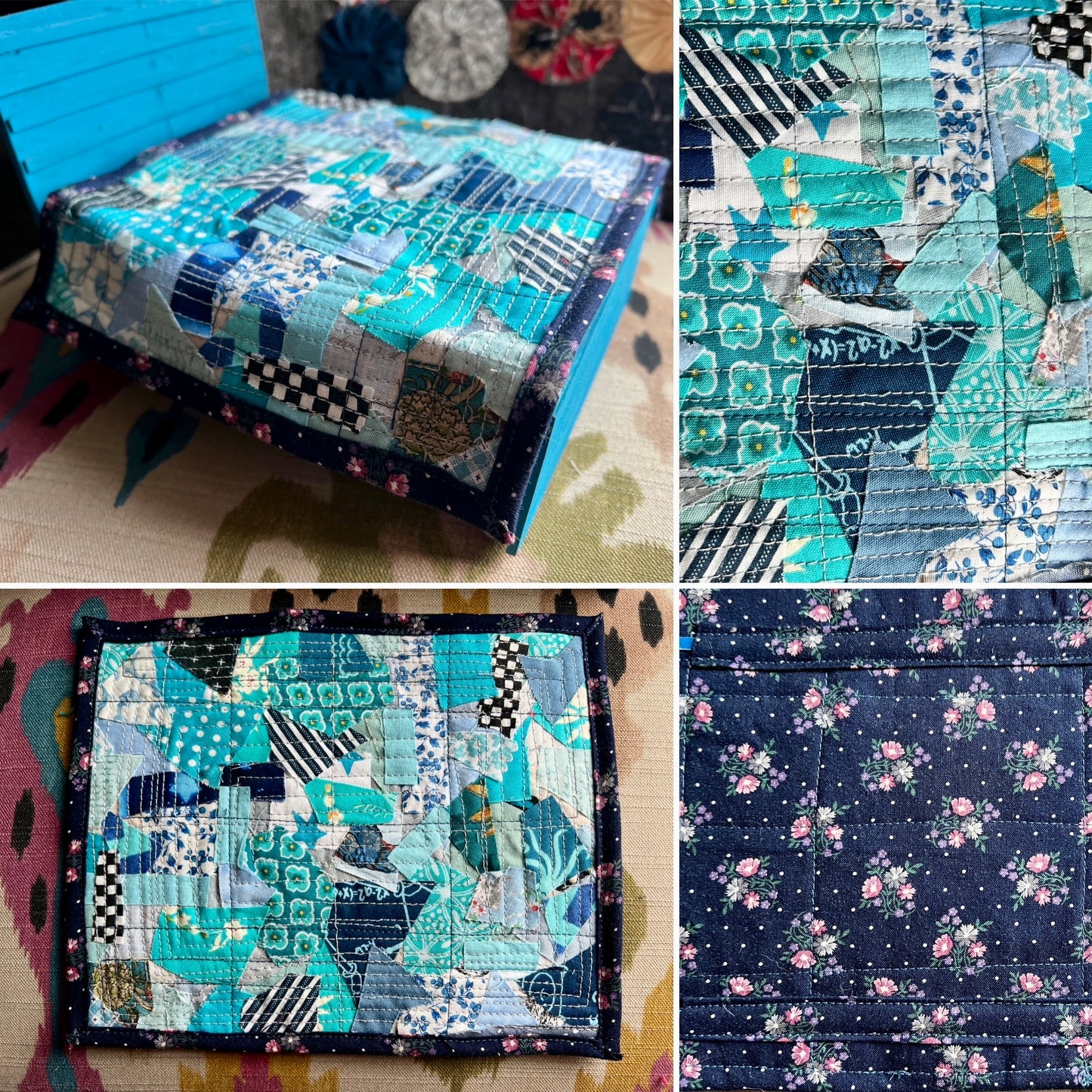 Barbie Dollhouse Quilt - Handmade Miniature Quilts - 1:6 Scale or 1:12 Scale