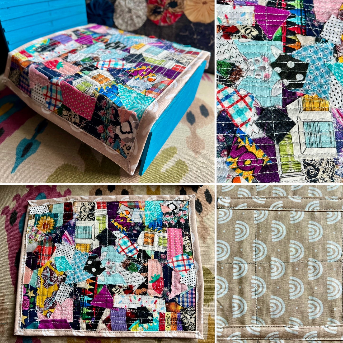 Barbie Dollhouse Quilt - Handmade Miniature Quilts - 1:6 Scale or 1:12 Scale