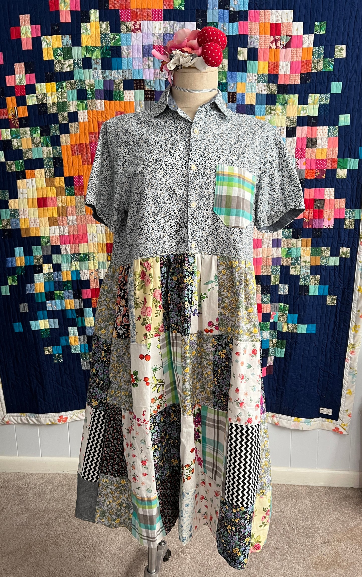 Patchwork Dress Collection - Cute Sustainable Dress with Pockets!