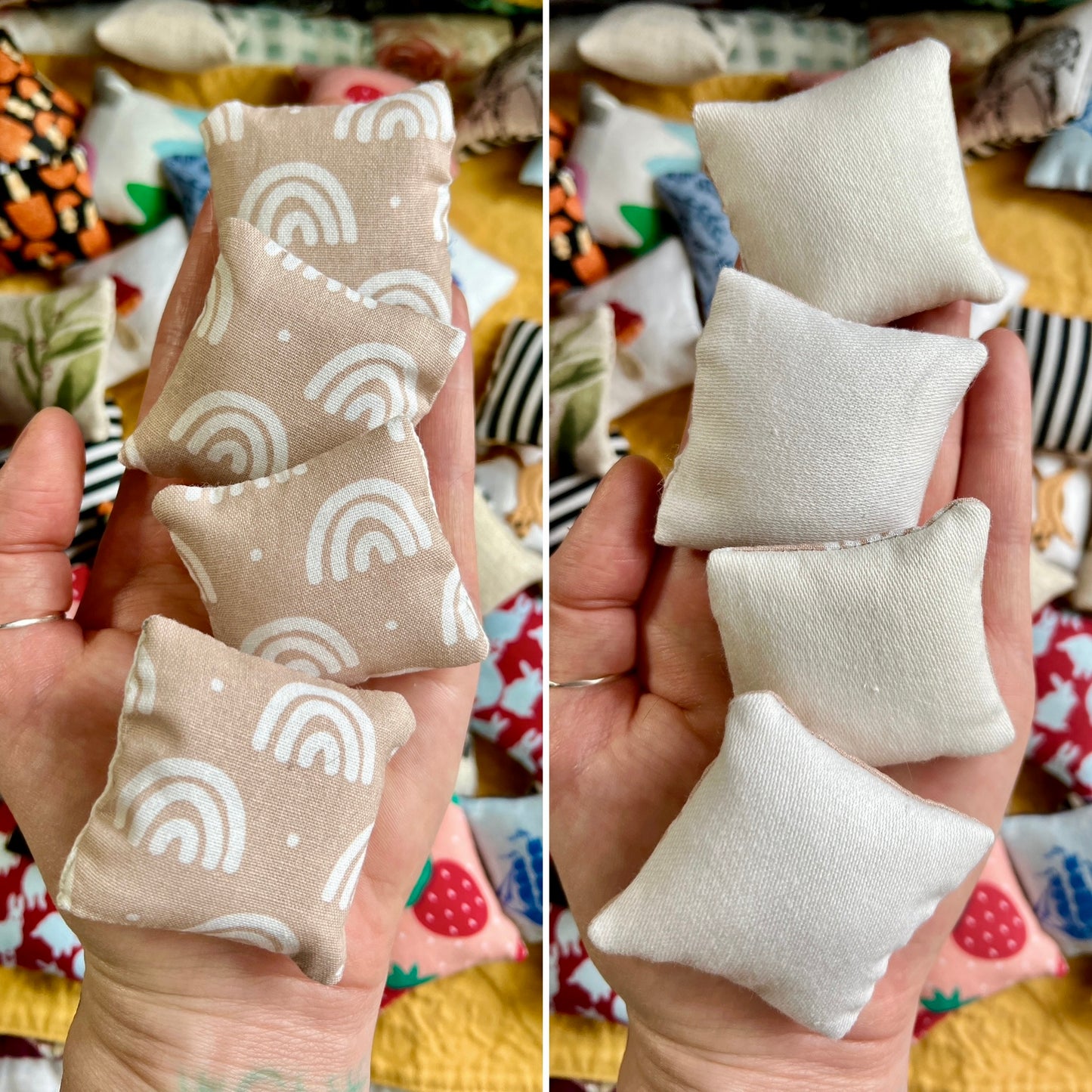 Doll Pillows - Miniature Throw Pillows - 1:12 Scale or 1:6 Scale - Sold Individually