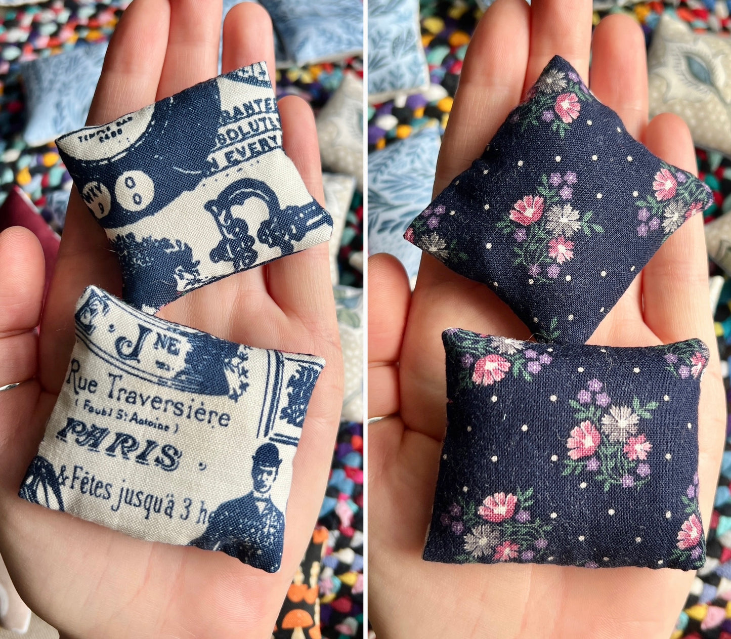 Barbie Doll Pillows - Pair of Miniature Throw Pillows -  1:6 Scale