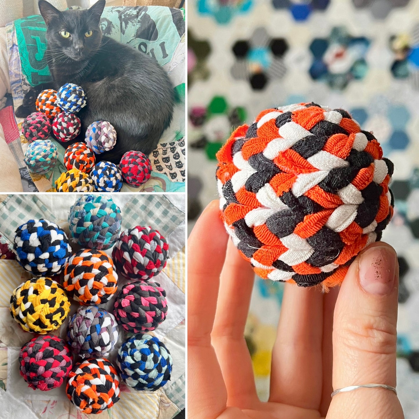 Pet Toys - Braided Dog Tug Rope or Braided Ball Cat Toy