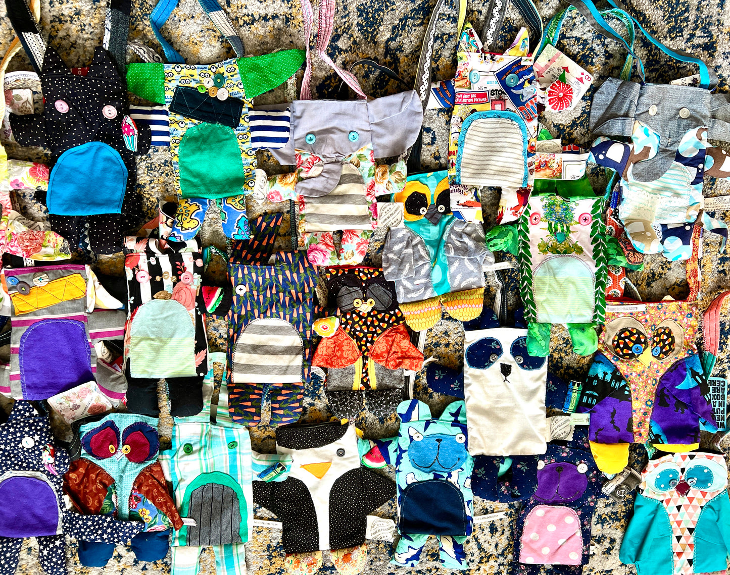 Handcrafted Tote Bag - Monster or Animal Friend - Small Satchel