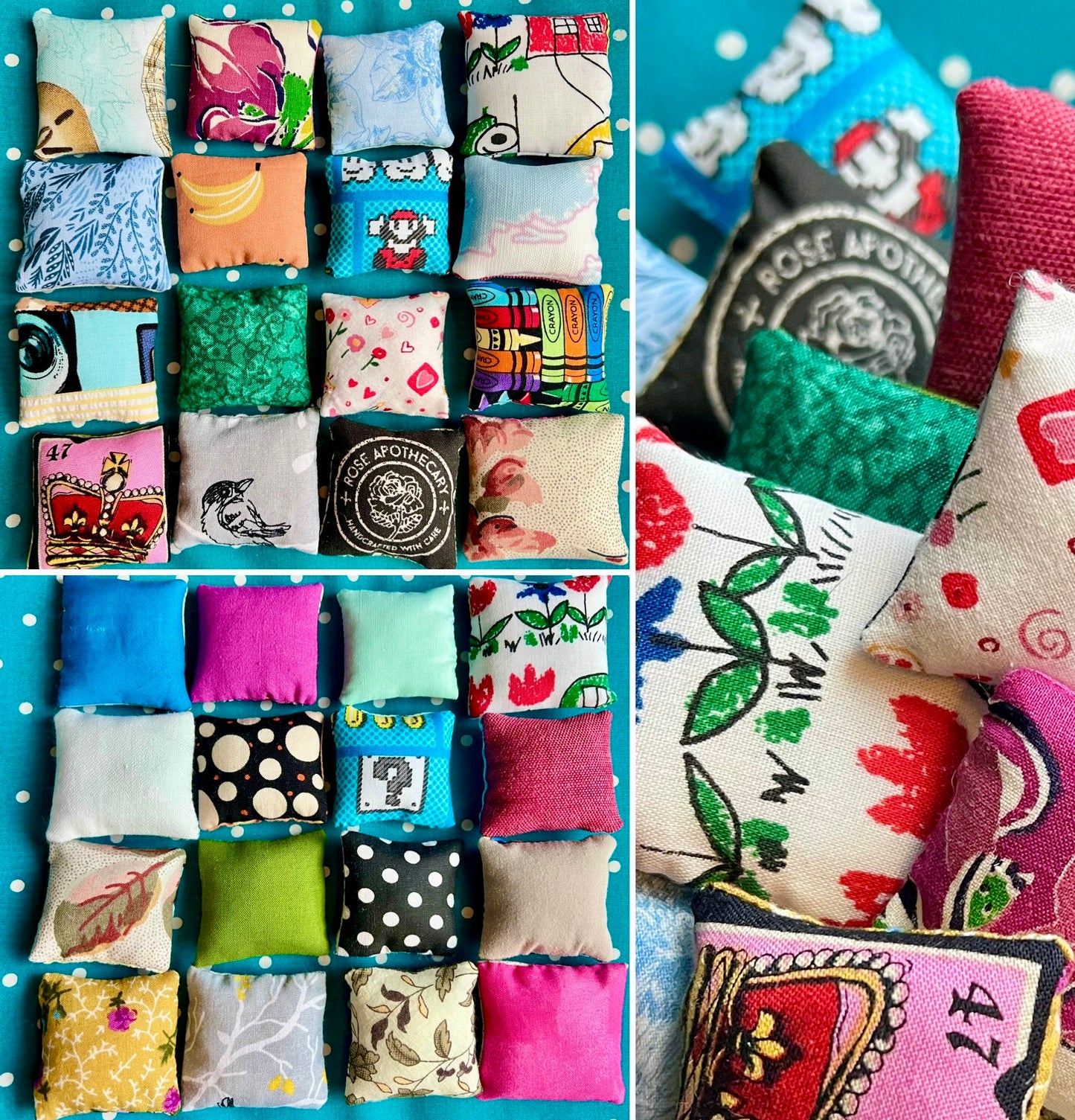 Doll Pillows D - One of a Kind Sold Individually - 1:12 Scale