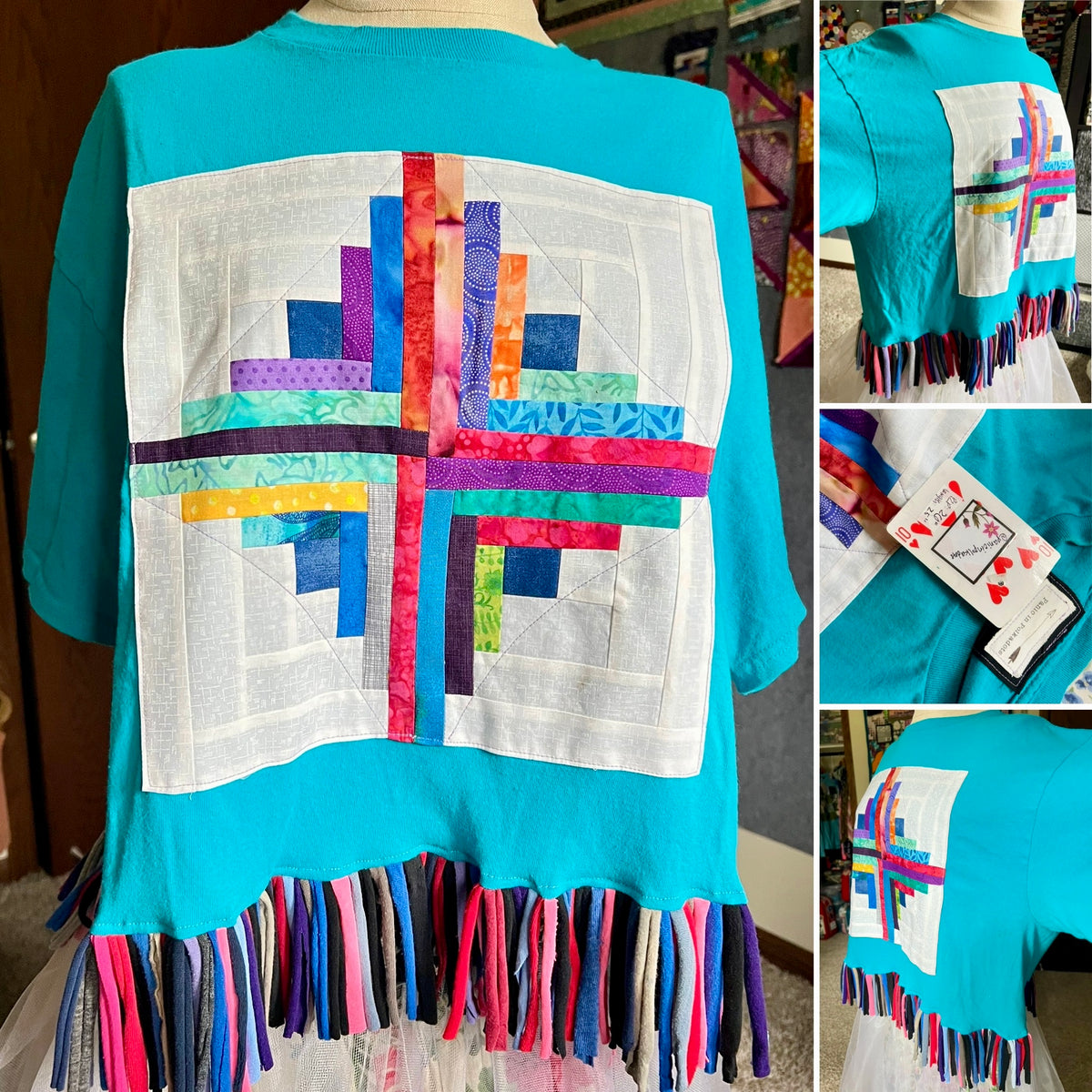 A Quilty Tee Shirt - Thrifted Upcycled Tshirts