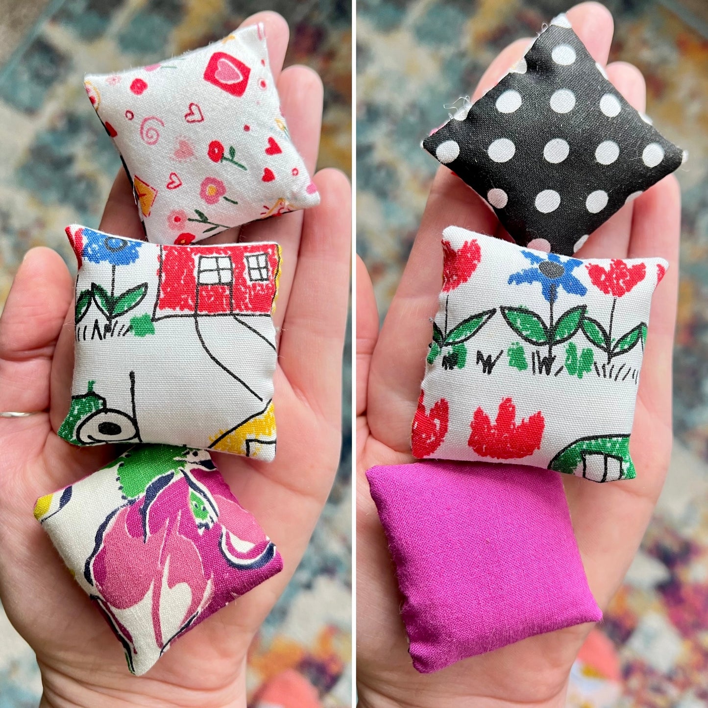 Doll Pillows D - One of a Kind Sold Individually - 1:12 Scale
