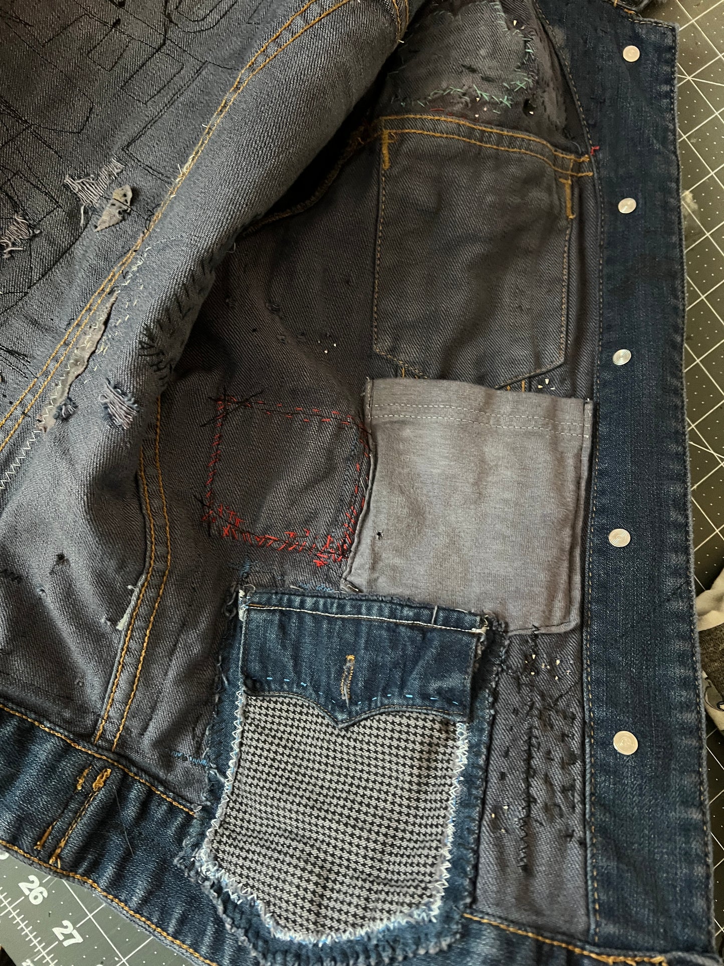 Panic Clothing - Denim Upgrades - Punk Sashiko Patchwork Mending