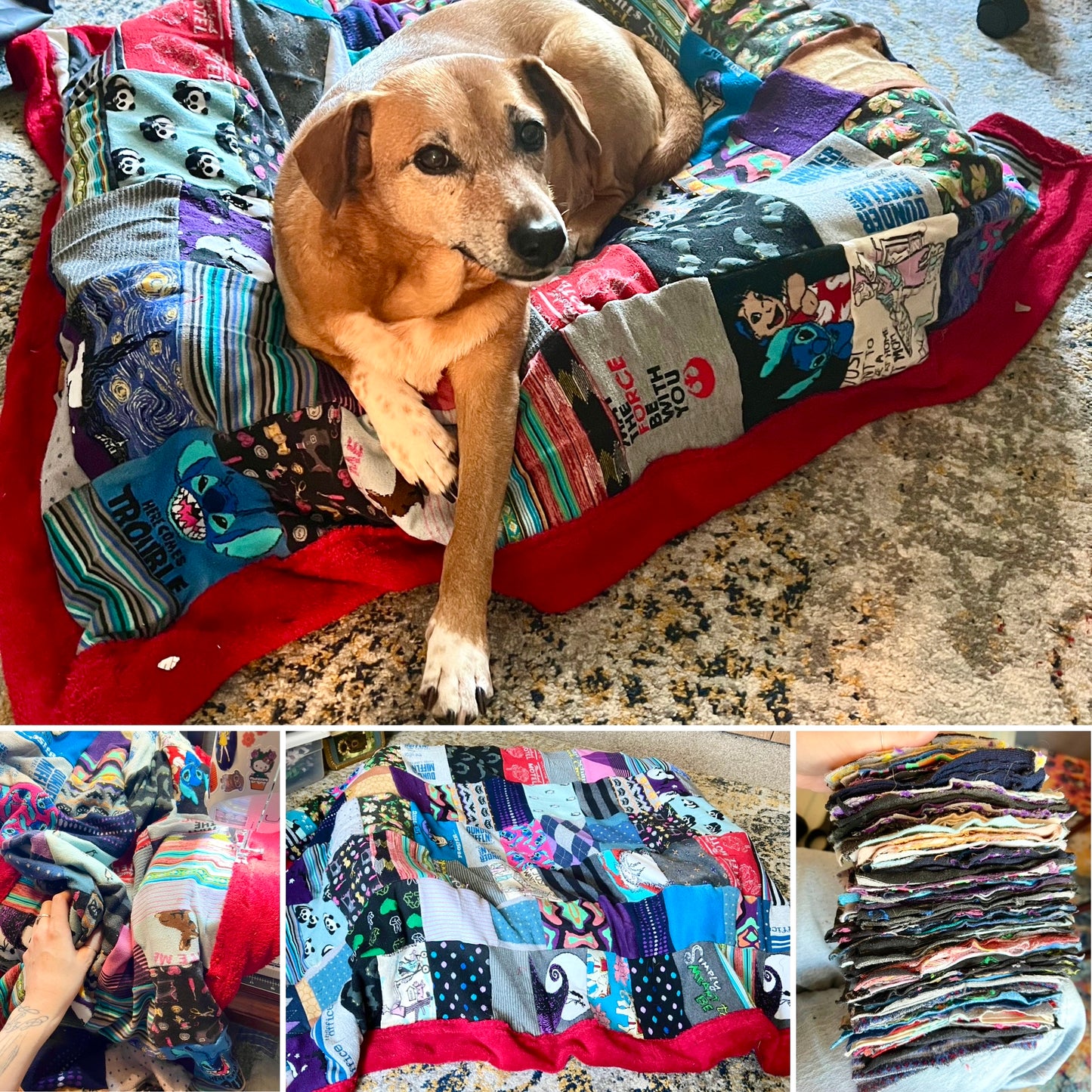 Custom Tshirt Quilt or Pillow - DEPOSIT ONLY - Send Me Your Shirts and I'll Make You a Quilt!