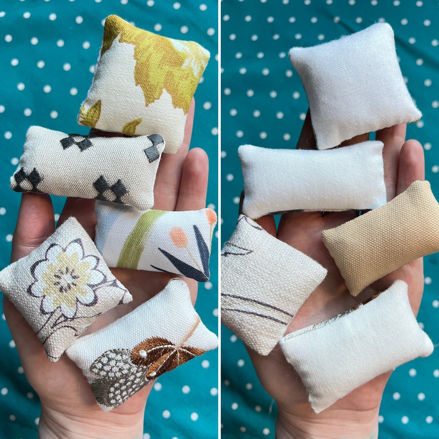 Doll Pillows D - One of a Kind Sold Individually - 1:12 Scale