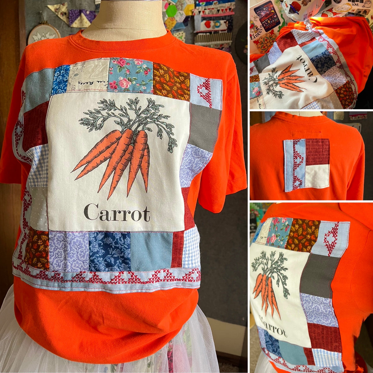 A Quilty Tee Shirt - Thrifted Upcycled Tshirts