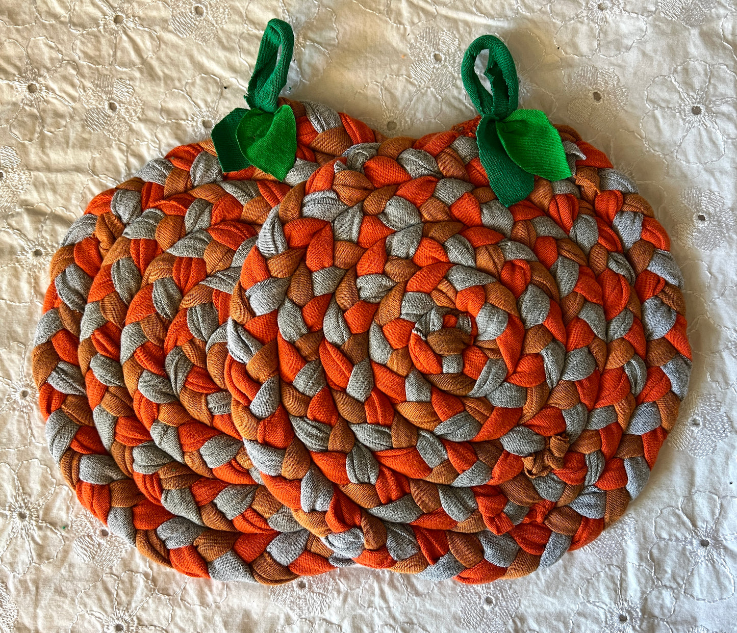 Trivet Potholders - Fruit Collection - Handbraided & Handsewn - Set of Two