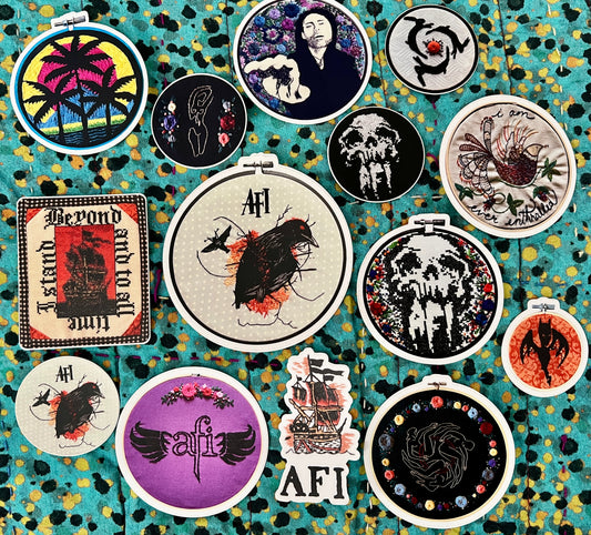 AFI Stickers - A Fire Inside - Fan Art - Embroidery Sticker Design!