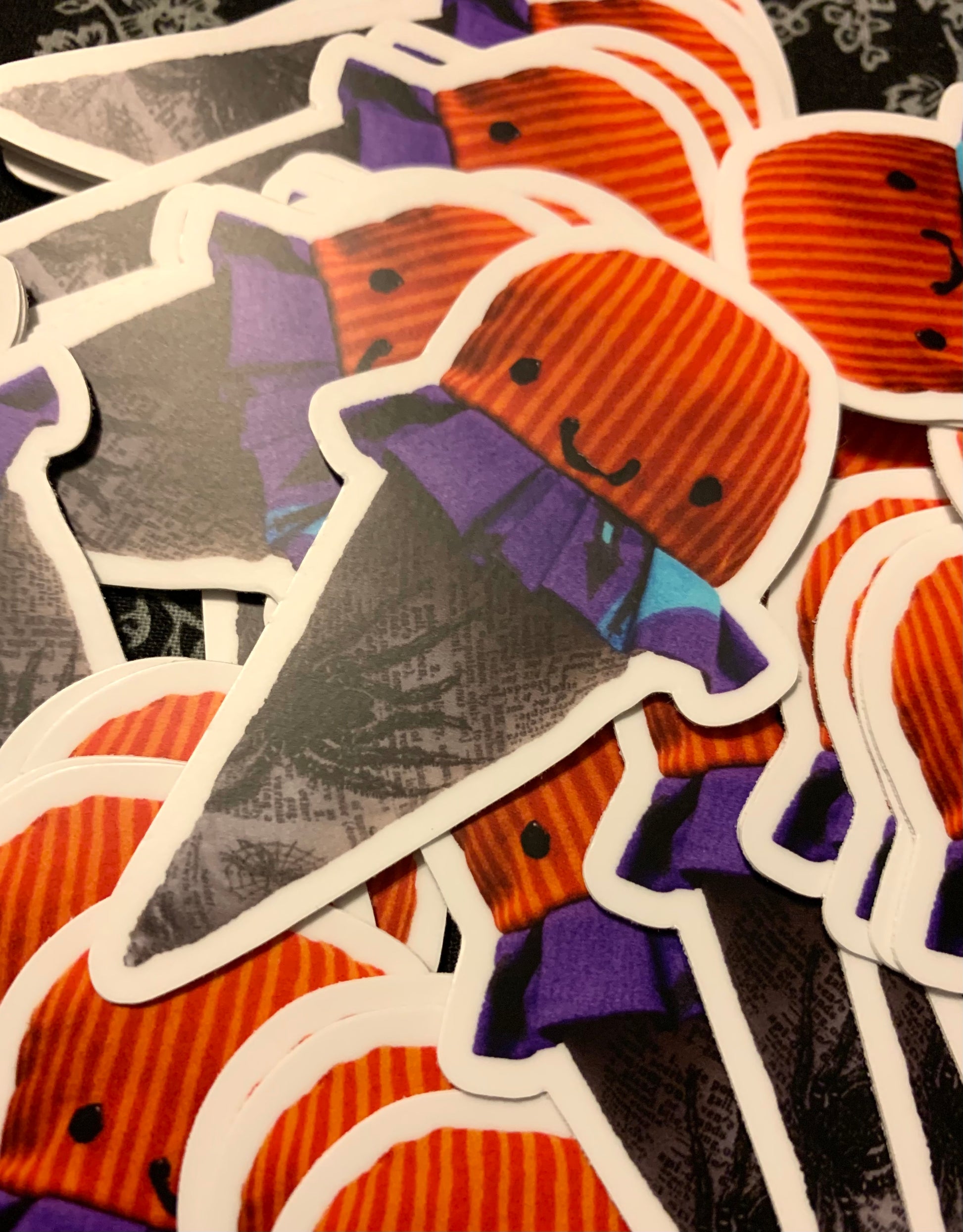 Stack of stickers, Halloween ice cream cone design