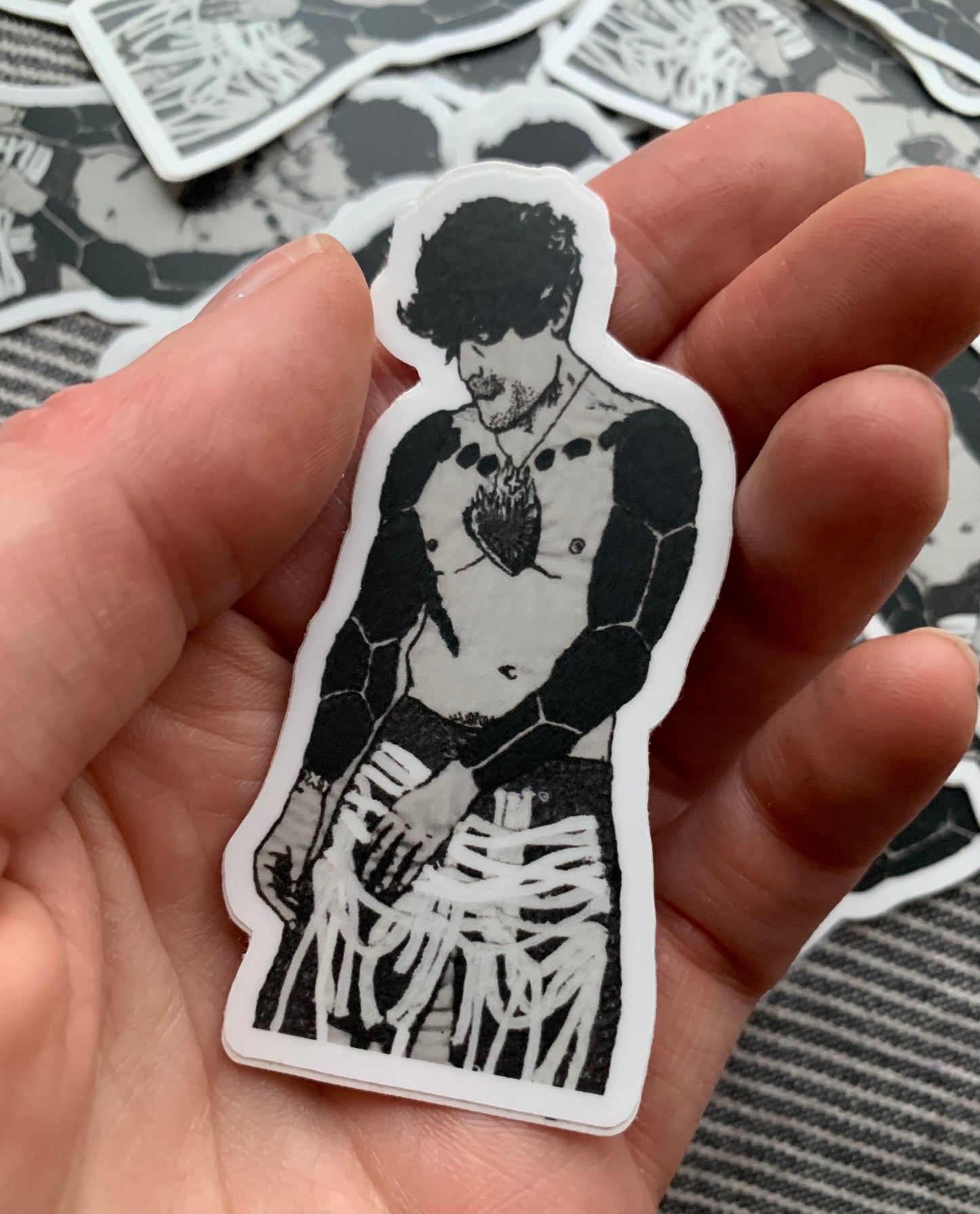 Davey Havok, my muse, in sticker form. He is wearing RIck Owens, and he even reposted this design! 