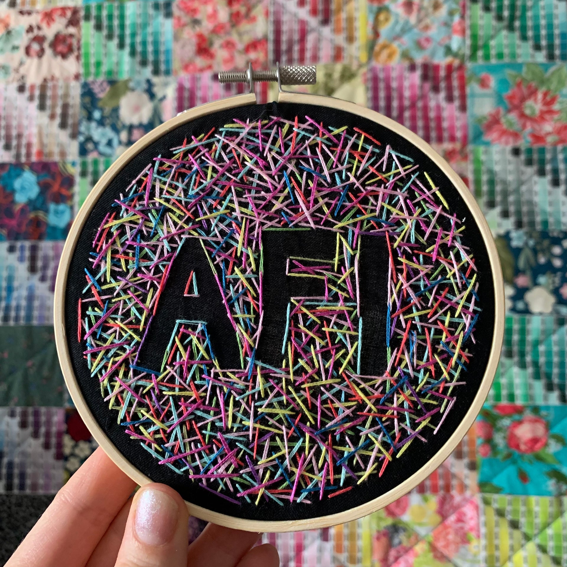 AFI Embroidery Hoop Wall Art - A Fire Inside - Put Your Petals in My M –  Panic in Polkadots