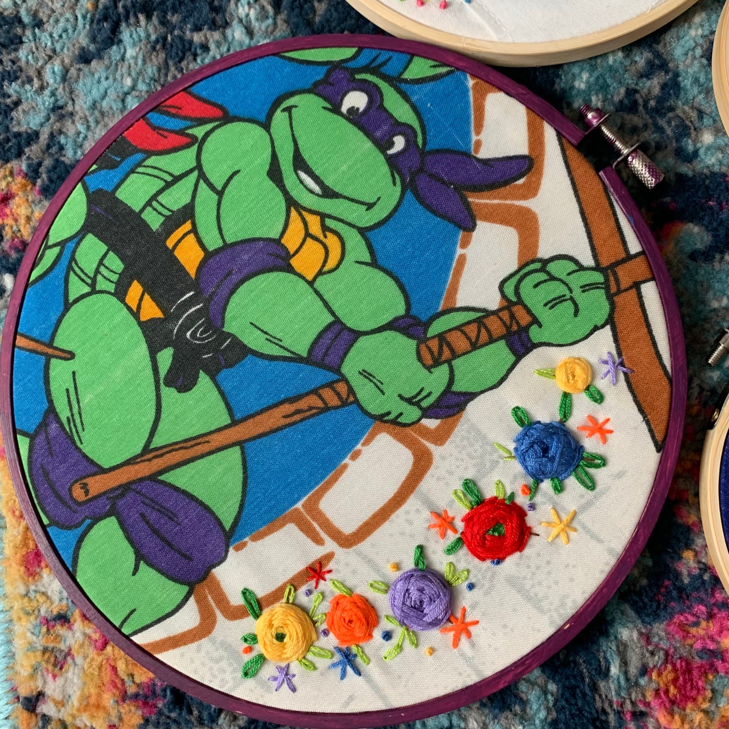 Embroidery Hoop Wall Art - Teenage Mutant Ninja Turtles TMNT - Ariel Little Mermaid - Star Wars Squad Leader