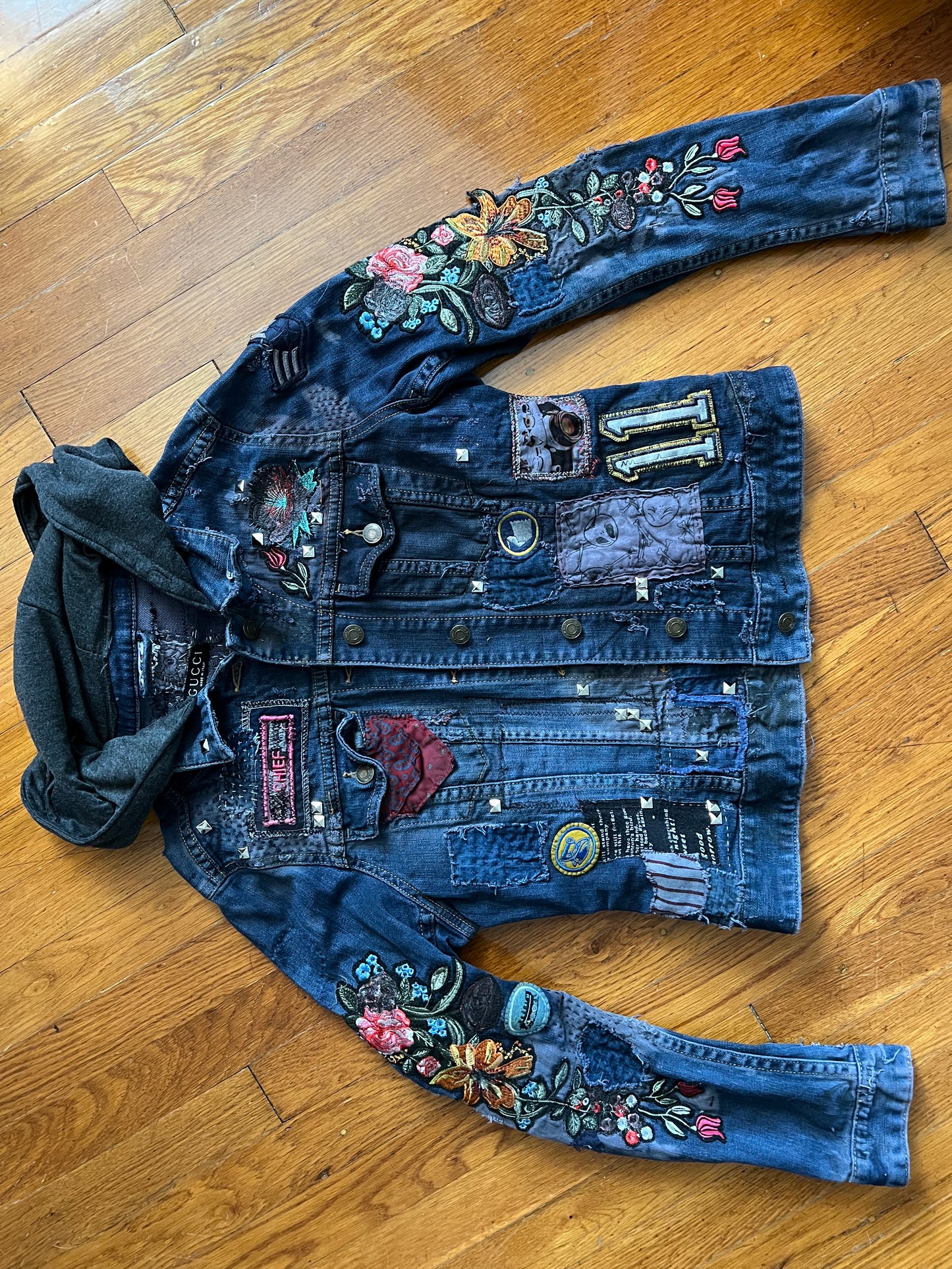 Panic clothing rancid jacket front view Flat lay