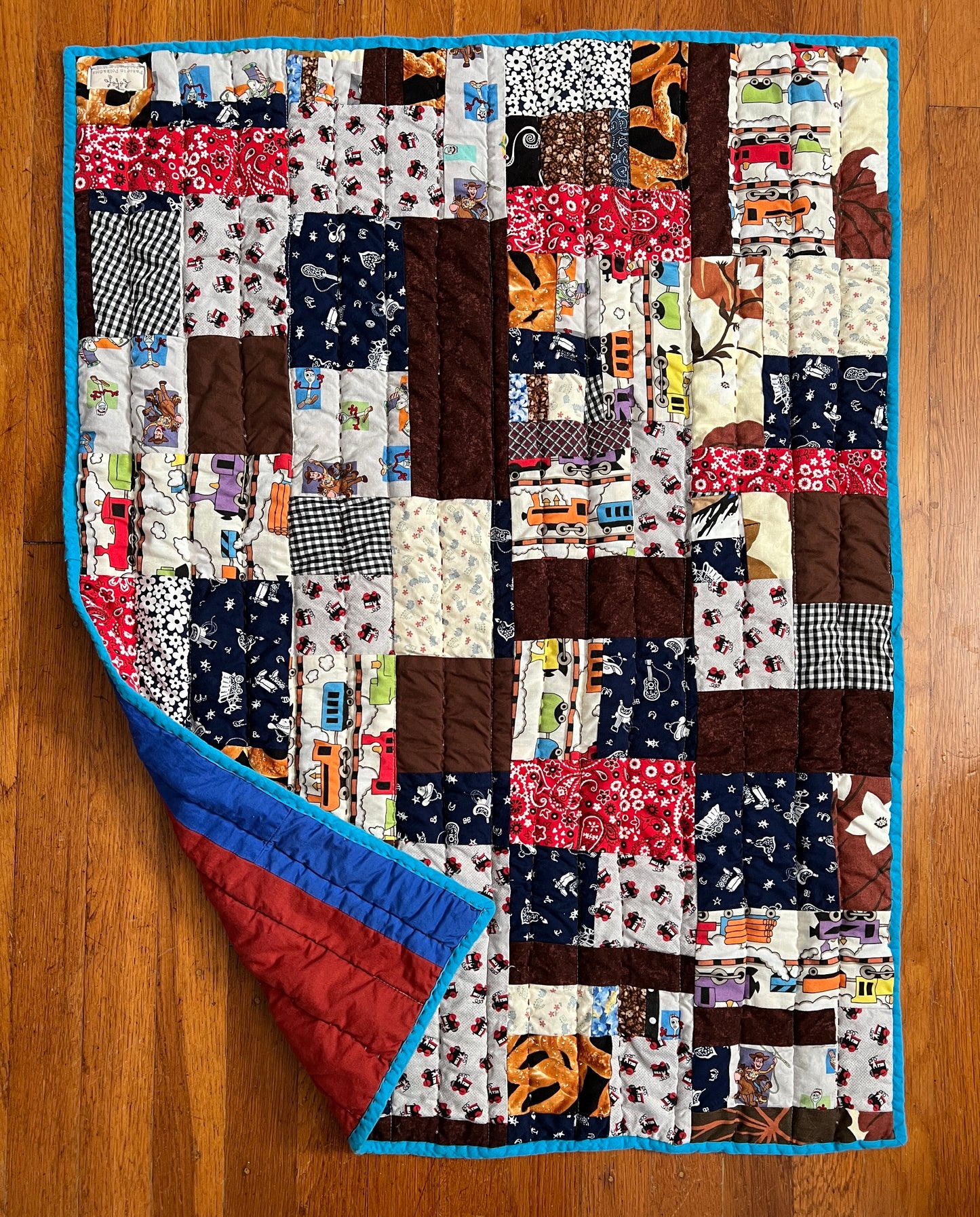 Pet/baby quilt With pretzel and cowboys