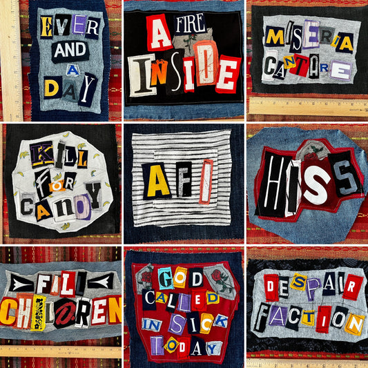 Punk DIY patch photo grid