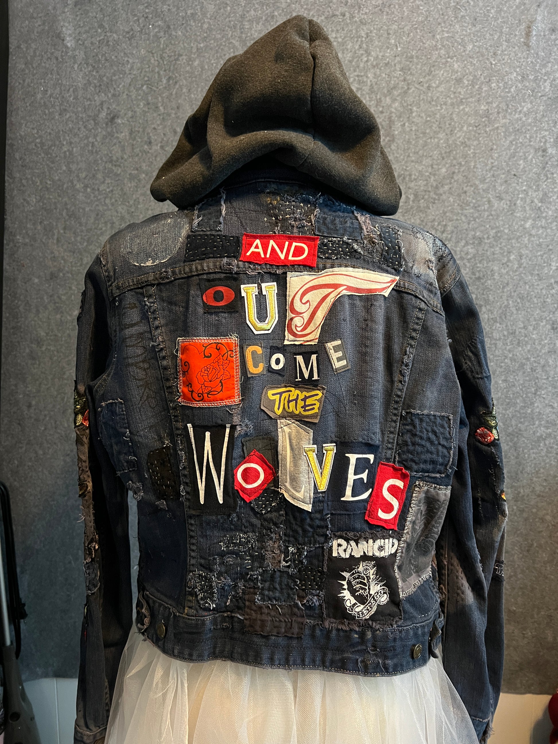 Panic clothing rancid jacket back view hood up